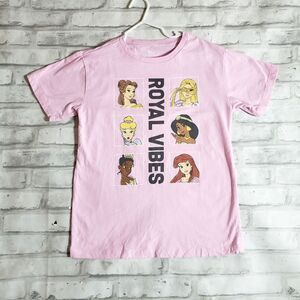 Disney Pink Royal Vibes Princess T-shirt Size 7/8